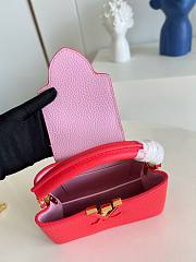 Louis Vuitton Capucines BB Red Leather Bag - 3