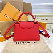 Louis Vuitton Capucines PM red leather gold bag - 2