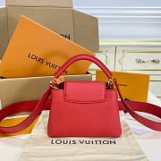 Louis Vuitton Capucines BB red leather gold bag - 3