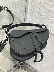 Dior Saddle small all black leather bag - 4