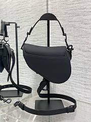 Dior Saddle small all black leather bag - 3