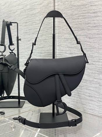 Dior Saddle all black leather bag