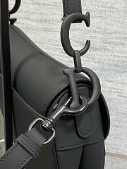 Dior Saddle all black leather bag - 6