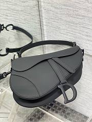 Dior Saddle all black leather bag - 3