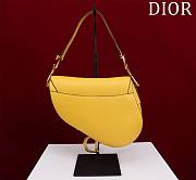 Dior Saddle yellow leather long strap bag - 6