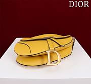 Dior Saddle yellow leather long strap bag - 5