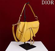 Dior Saddle yellow leather long strap bag - 4