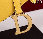 Dior Saddle yellow leather long strap bag - 3