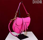 Dior Saddle pink leather long strap bag - 6