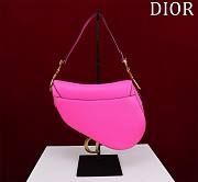 Dior Saddle pink leather long strap bag - 4