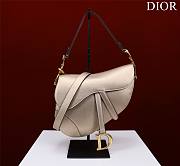 Dior Saddle gold metallic leather long strap bag - 1