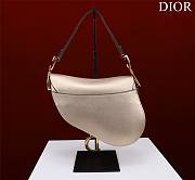 Dior Saddle gold metallic leather long strap bag - 6