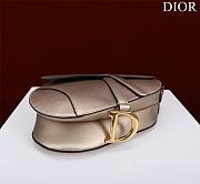 Dior Saddle gold metallic leather long strap bag - 5