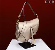 Dior Saddle gold metallic leather long strap bag - 4