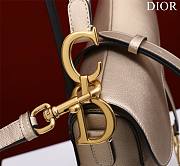 Dior Saddle gold metallic leather long strap bag - 3