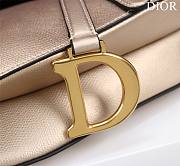 Dior Saddle gold metallic leather long strap bag - 2