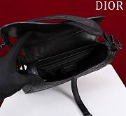 Dior Saddle black monogram leather long strap bag - 2