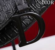 Dior Saddle black monogram leather long strap bag - 5