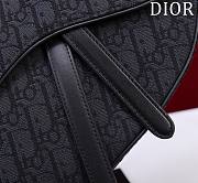 Dior Saddle black monogram long strap bag - 3