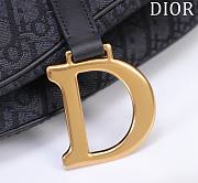 Dior Saddle black monogram long strap bag - 5