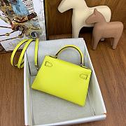 Hermes Kelly Mini Lime Color Togo Leather (silver / gold ) Bag  - 6