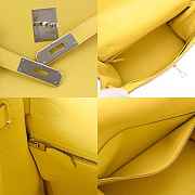 Hermes Kelly Retourne Lime Silver Hardware Togo Leather - 3