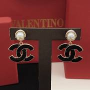 Chanel pearl black earings - 2