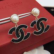 Chanel pearl black earings - 3
