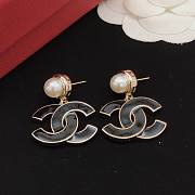Chanel pearl black earings - 5