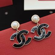 Chanel pearl black earings - 1
