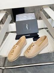 YSL beige leather espadrille - 5