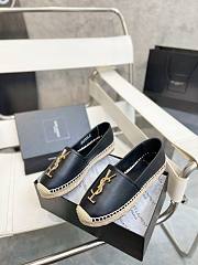 YSL black leather espadrille - 6