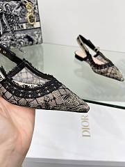 Dior J'Adior Slingback Black Burterffly Pump 2.5cm - 6