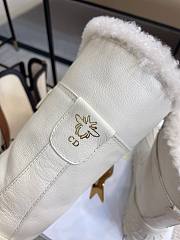 Christian Dior D-Venture White Leather Snow Boots  - 4