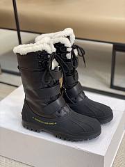 Christian Dior D-Venture Black Leather Snow Boots - 1