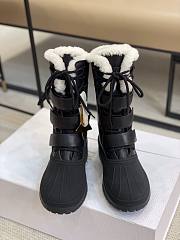 Christian Dior D-Venture Black Leather Snow Boots - 4