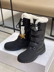 Christian Dior D-Venture Black Leather Snow Boots - 3