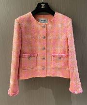 Chanel pink tweed jacket - 1