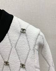 Chanel white knitted jacket  - 6