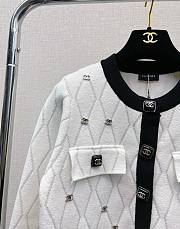 Chanel white knitted jacket  - 5