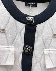 Chanel white knitted jacket  - 3