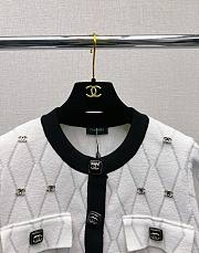 Chanel white knitted jacket  - 4