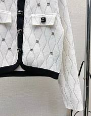 Chanel white knitted jacket  - 2