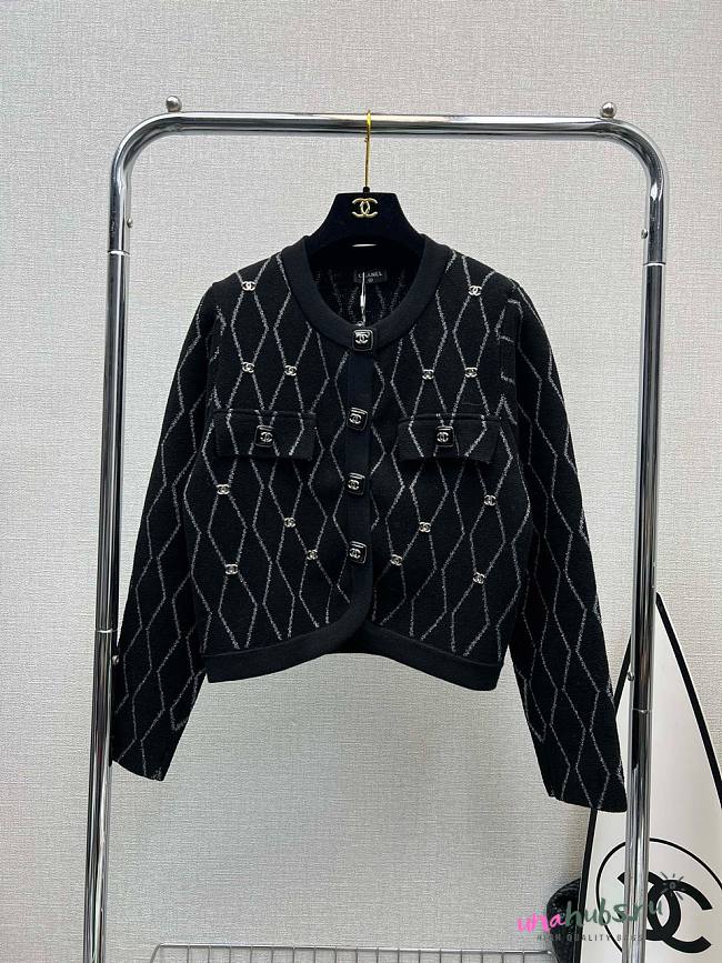 Chanel black knitted jacket - 1