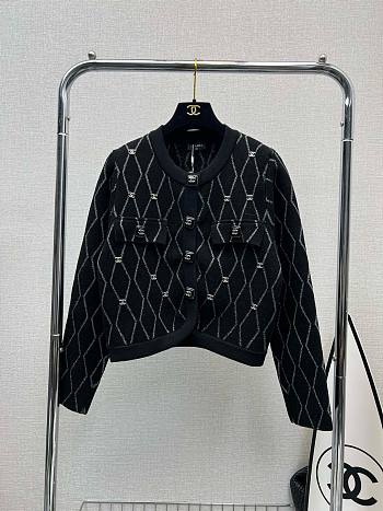 Chanel black knitted jacket