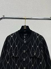 Chanel black knitted jacket - 6