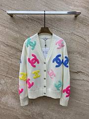 Chanel white CC cardigan  - 1