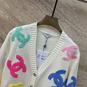 Chanel white CC cardigan  - 6