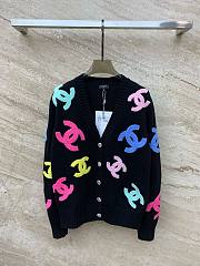 Chanel black CC cardigan - 1