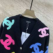 Chanel black CC cardigan - 6